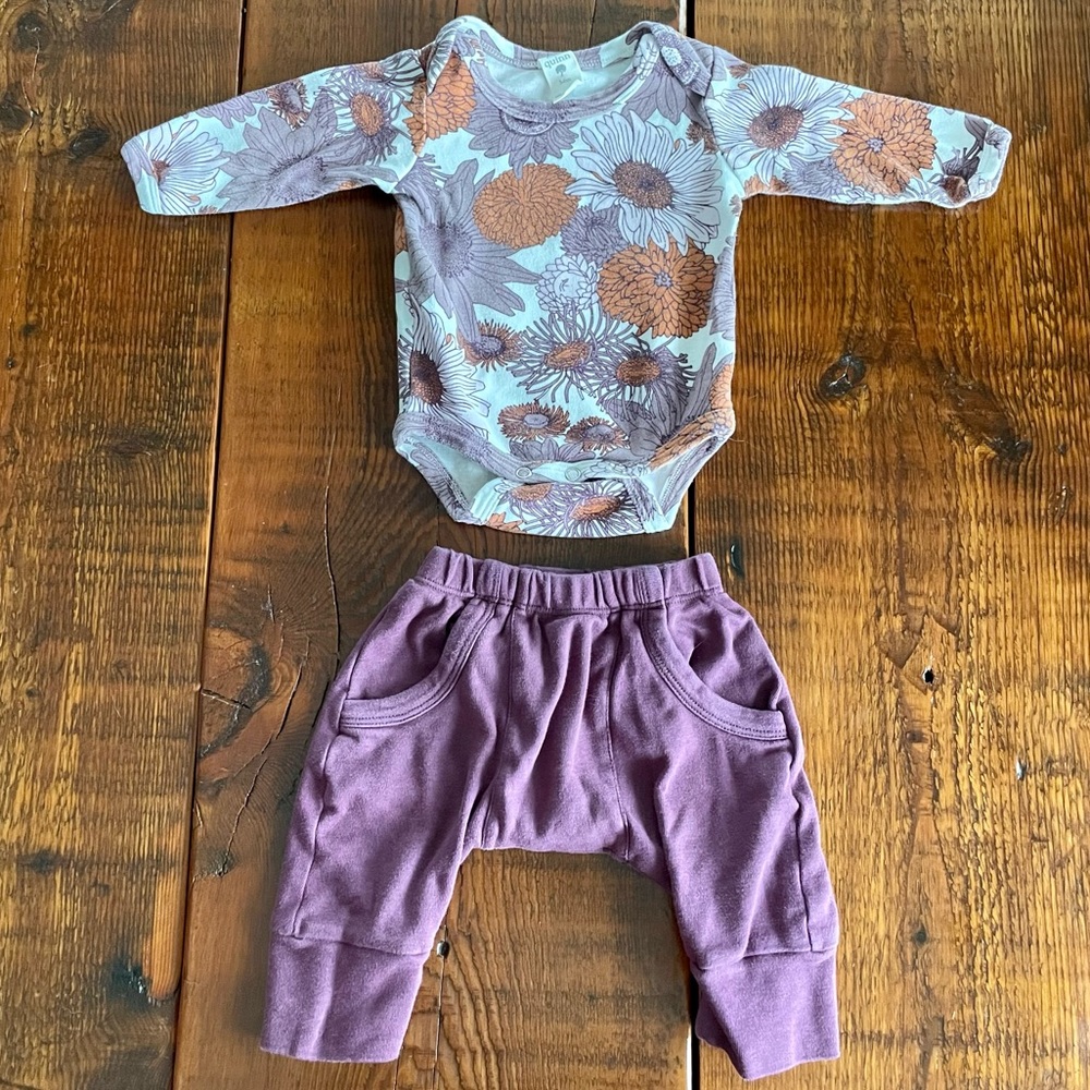 Kate Quinn 3-6 month onesie and pant set